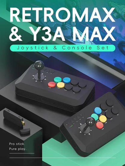 Wireless Y3A Max Arcade Stick Fight Joystick For PC TV Box
