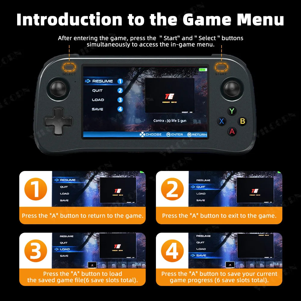 Retro Pocket Handheld Game Console 4.5'' IPS Screen Portable Video