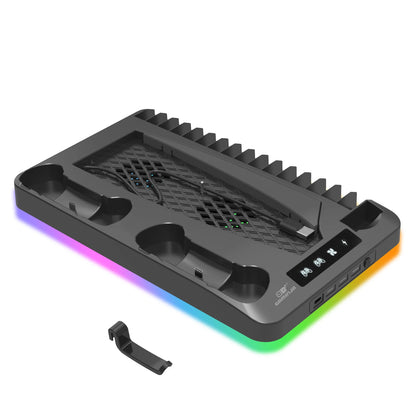 RGB Cooling Stand For Console Slim Console Gamepad Charging Base