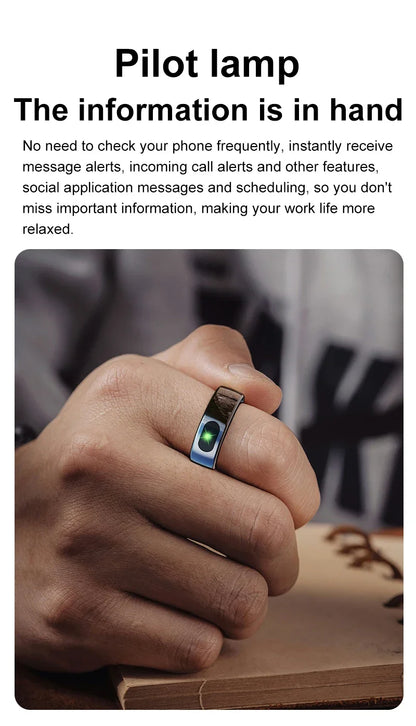 R08 Smart Ring For Men Women Touch Control Function Health Monitor