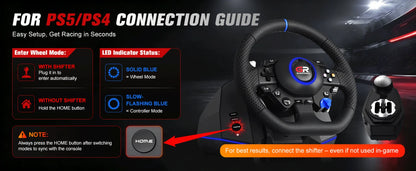 Racing Wheel For Console/console/pc,game Steering 11 Inch Leather