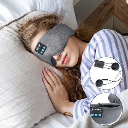 Bluetooth Sleep Mask Cotton Eye Shade Cover Wireless Headset With HD