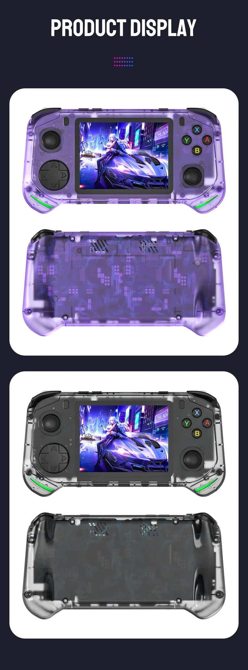 RX6H Retro Handheld Game Console Linux System 3.5 Inch IPS Screen