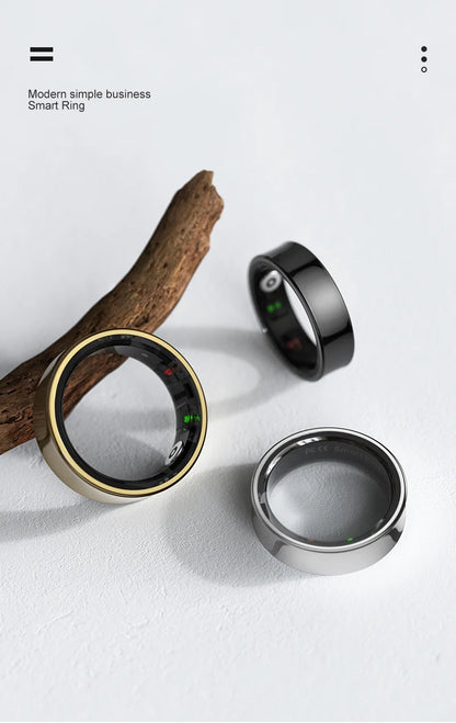R09 Smart Ring Men Women With Charging Case,heart Rate Blood