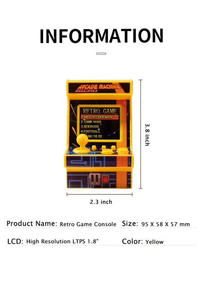 Retro Mini 8-bit Arcade Handheld Game Console With Joystick 1.8 Inch