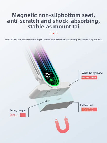 Coolmoon RGB GPU Stand Holder Vertical Aluminum Graphics Card Support