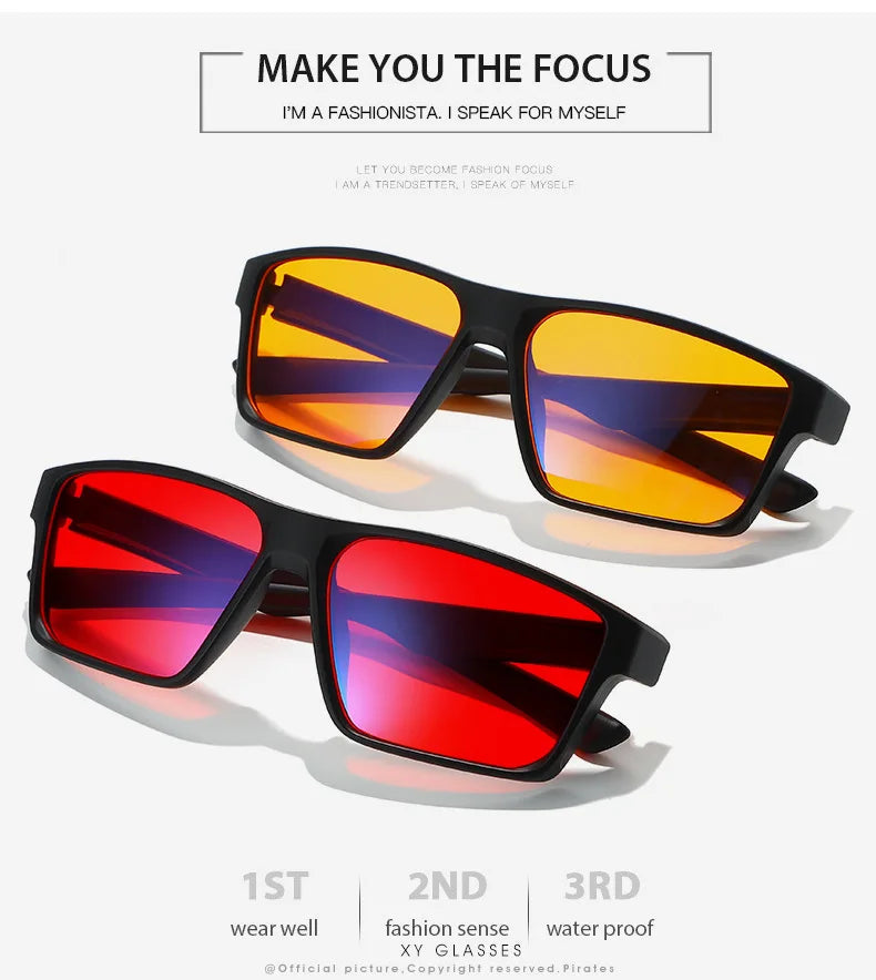 Europe Gaming Glasses For Men Women Red Orange Lens Anti Blue Light