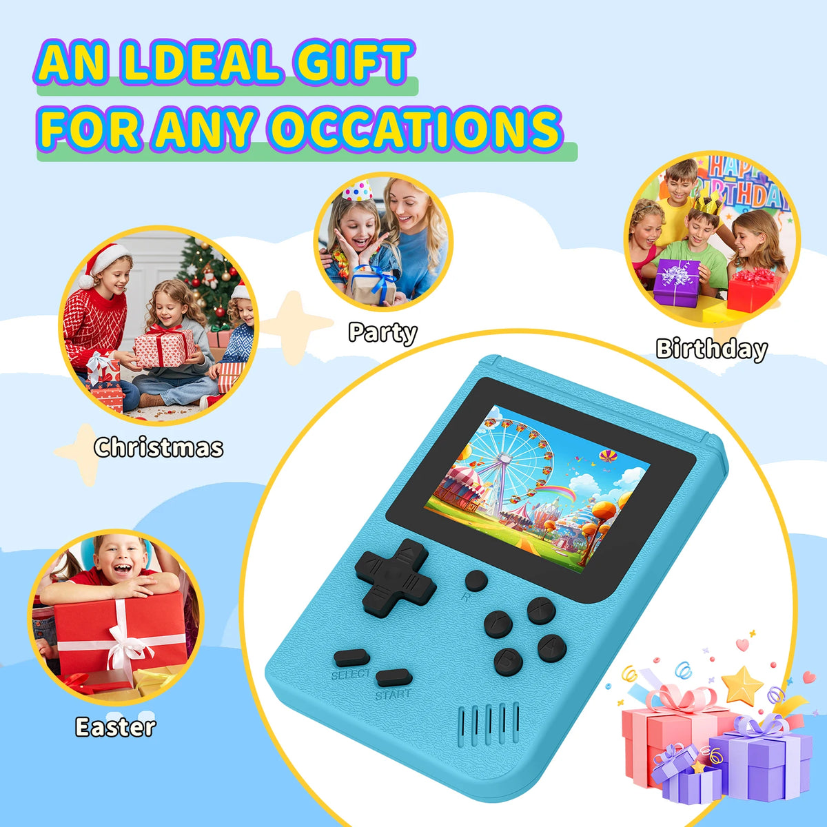 Retro Portable Mini Handheld Video Game Console 8 Bit 3.0 Inch Color