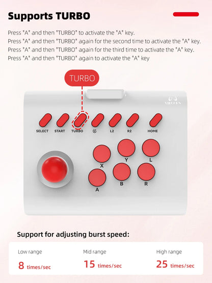 Arcade Joystick Wireless Gaming Controller For