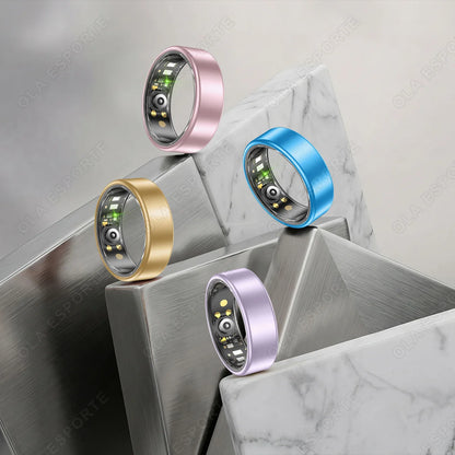 Smart Ring With Case Heart Rate Blood Pressure Sleep Monitoring GPS