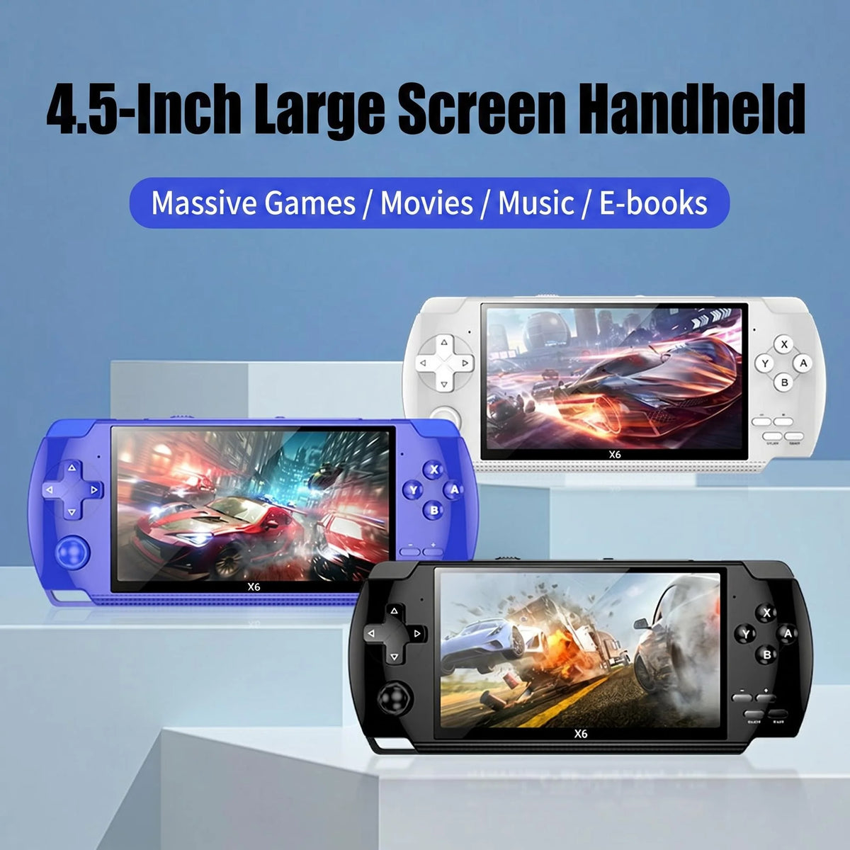 Retro Handheld Game Console 4.5 Inch IPS Screen Linux System Portable