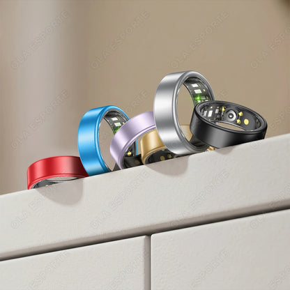 Smart Ring With Case Heart Rate Blood Pressure Sleep Monitoring GPS
