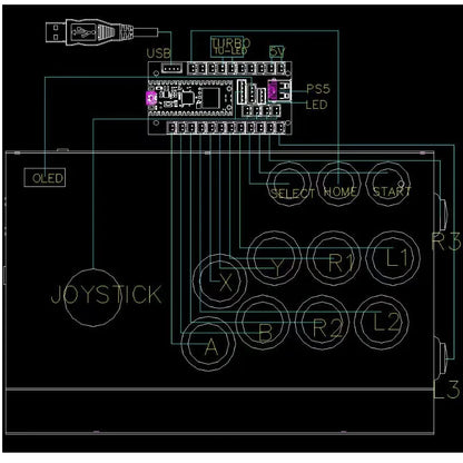 USB Wired Raspberry Pi Hitbox Arcade Controller Support