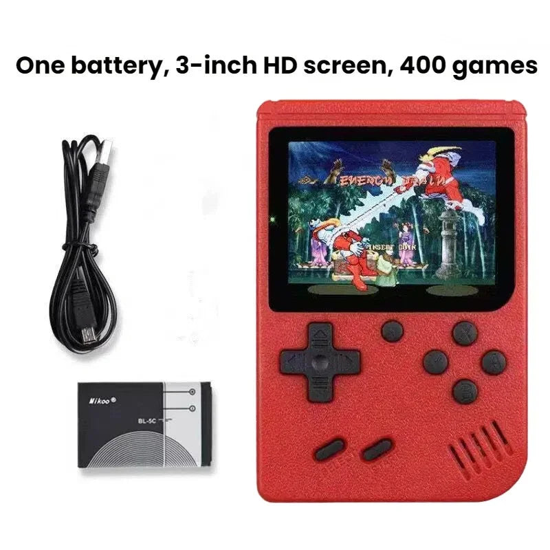 Retro Classic Handheld Game Console 400 Games Rechargeable Portable