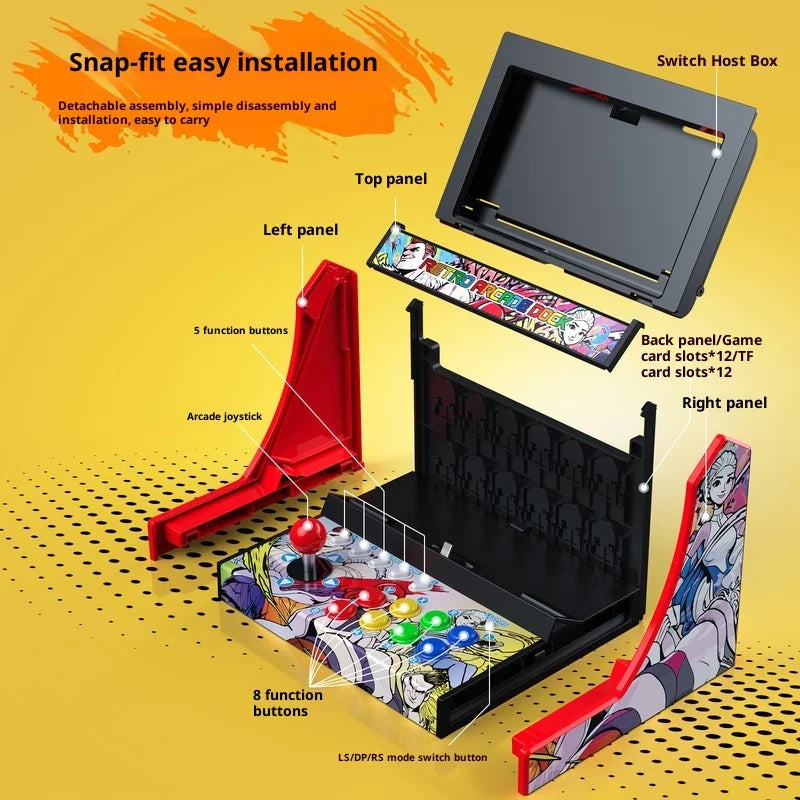 Retro Arcade Fight Stick Dock - Compatible With Console 2 Console &