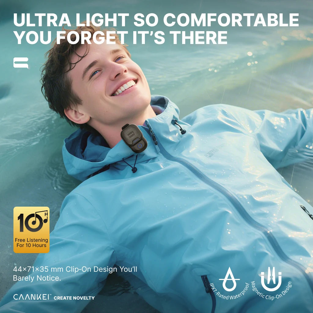 Wearable Bluetooth Speaker IPX7 Waterproof Portable Speakers Outdoor