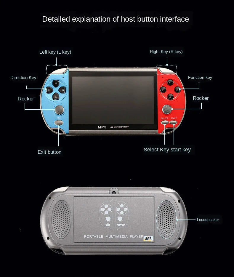 Retro Video Game Console Portable Handheld Gaming Videogame Machine