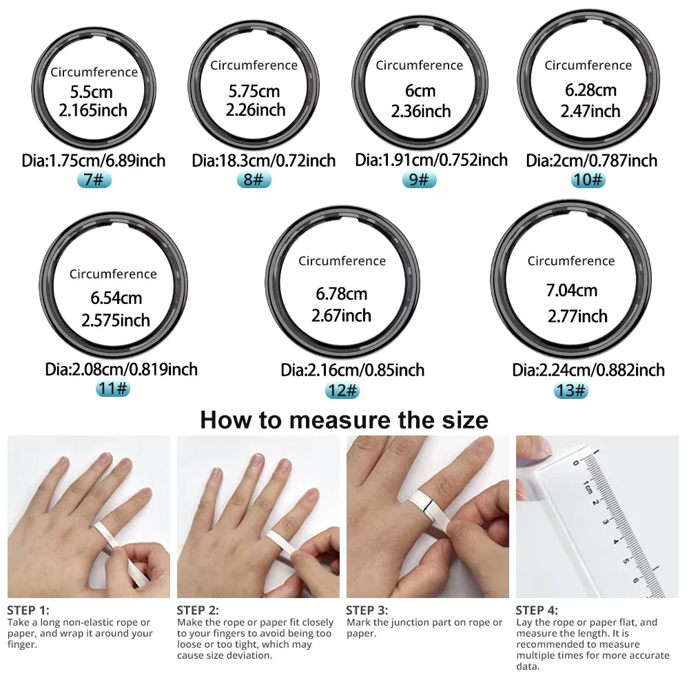 R09 Smart Ring Men Women With Charging Case,heart Rate Blood