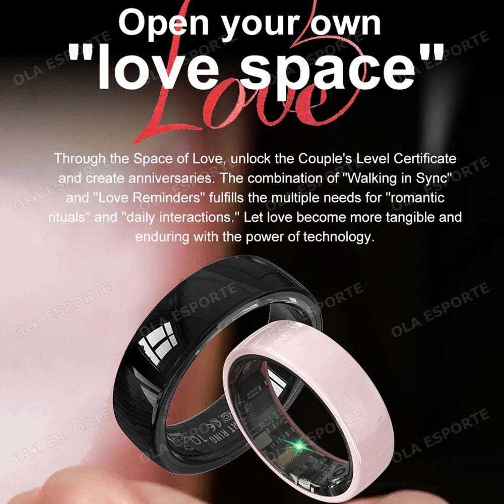 Smart Couple Ring Bluetooth Connection Multiple Sports Modes