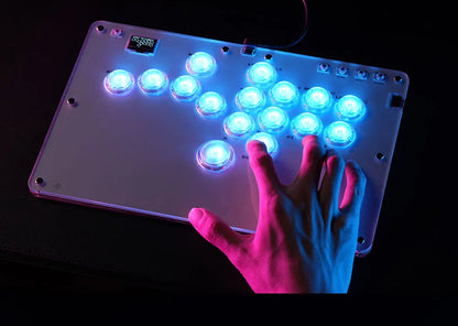 Black Rim Leverless Arcade Controller Hitbox Fightstick Stickless