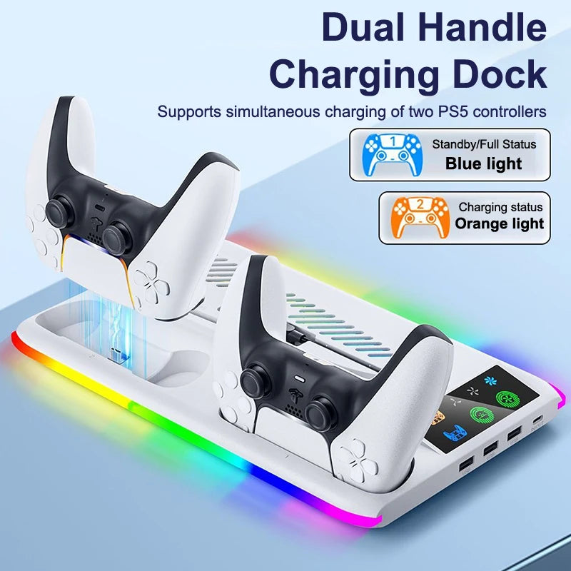 For Console Slim/console Stand Cooling Holder & Controller Charging