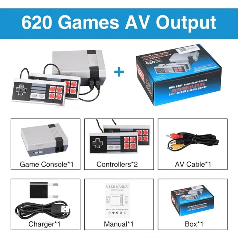 Handheld Family Recreation Video Console AV Output Retro Built-in 620