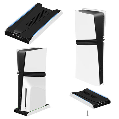 For PS 5 Slim/ps 5 Pro RGB Vertical Cooling Stand Base 8 Light Mode