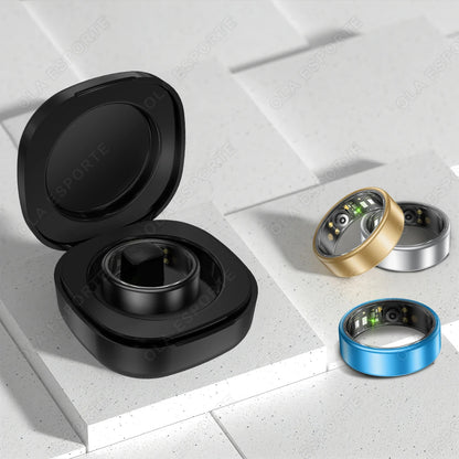 Smart Ring With Case Heart Rate Blood Pressure Sleep Monitoring GPS