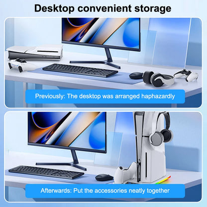 For Console Slim/console Stand Cooling Holder & Controller Charging