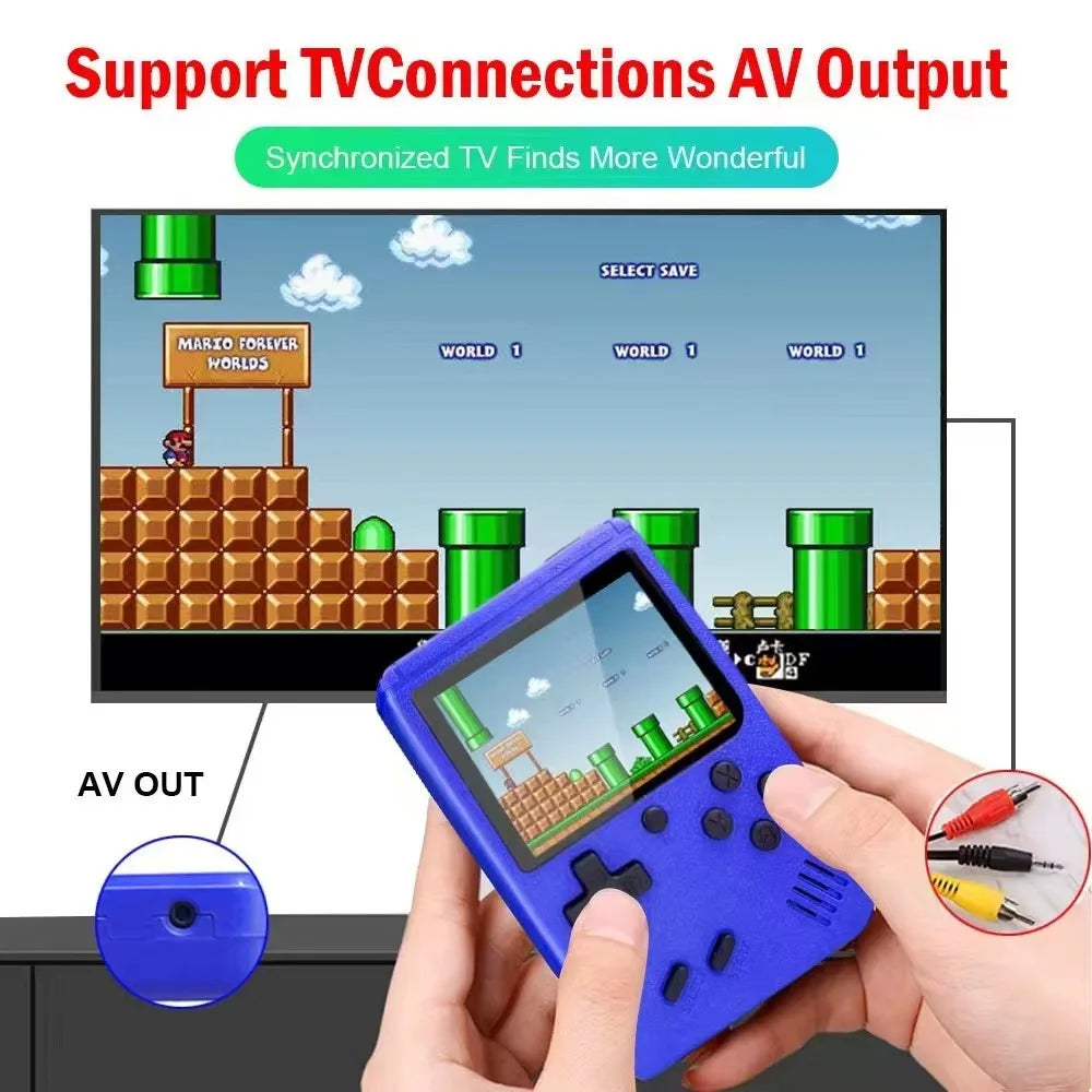 Retro Classic Handheld Game Console 400 Games Rechargeable Portable