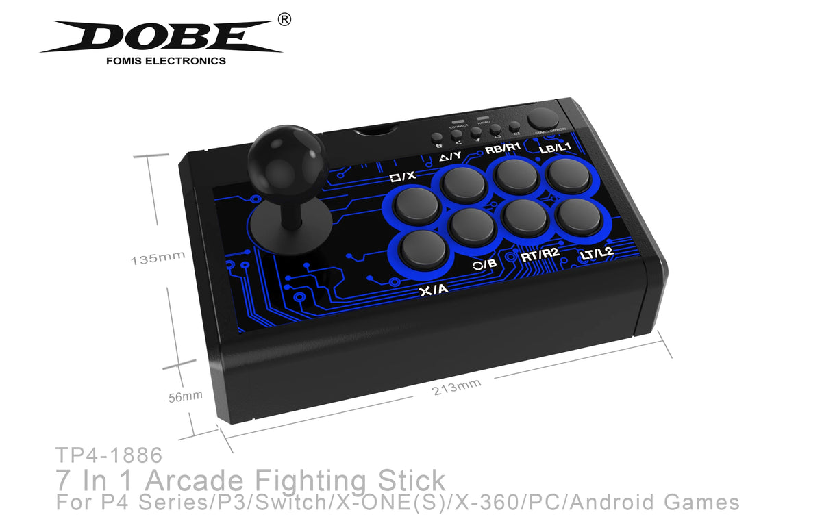 Arcade Fighting Stick 1886,wired Game Joystick Controller For