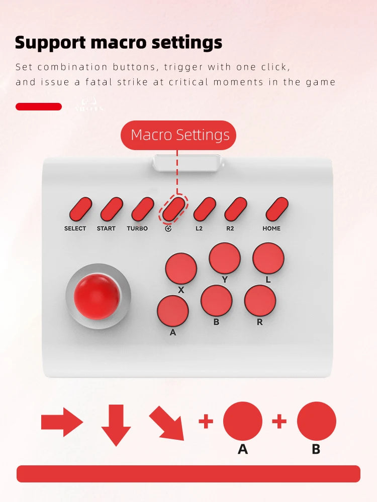 Arcade Joystick Wireless Gaming Controller For