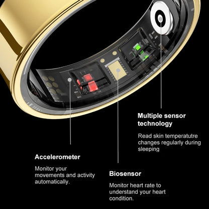 R09 Smart Ring Men Women With Charging Case,heart Rate Blood