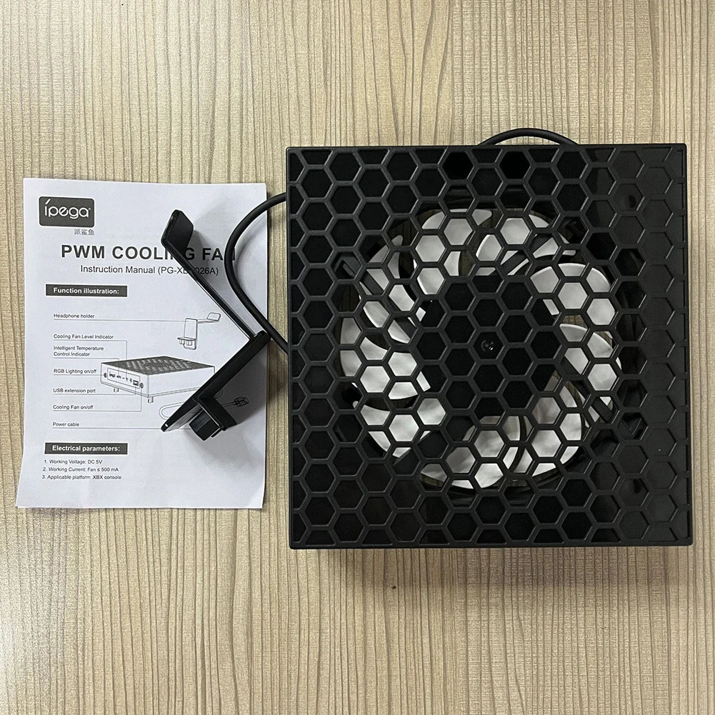 RGB Fan Cooling System 3 Levels Adjustable Speed Heat Dissipation Fan