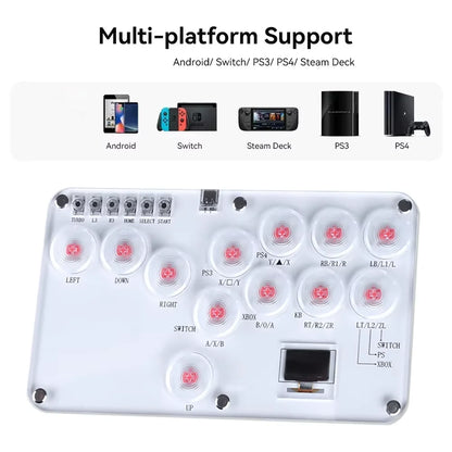 Arcade Hitbox Controller Fight Stick Joystick Hitbox Controller RGB Ke