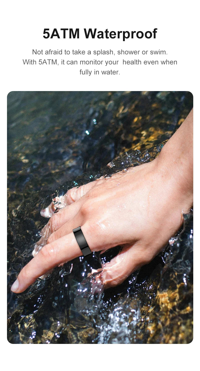 R09 Smart Ring Men Women With Charging Case,heart Rate Blood