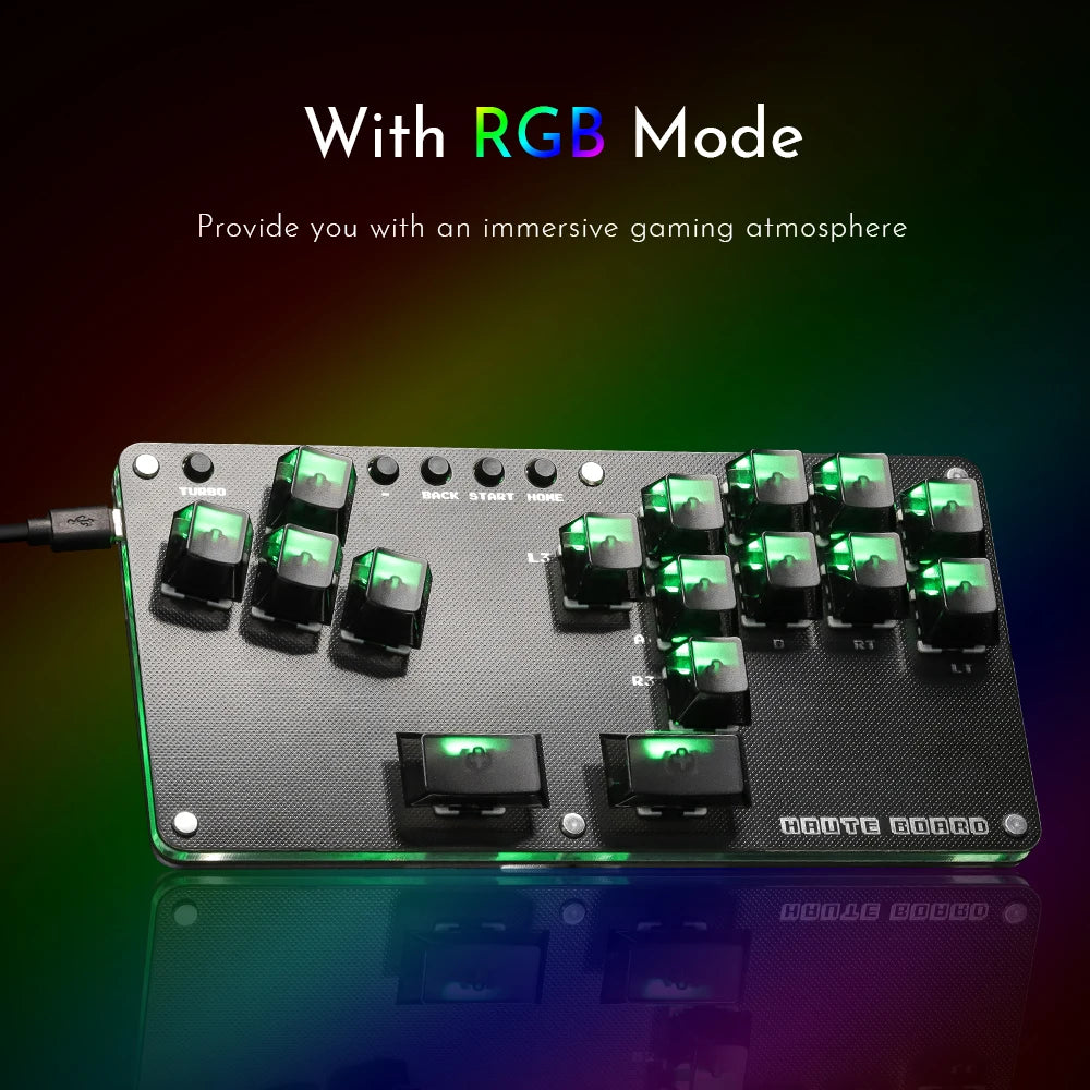 Cosmox Mini Stickless Arcade Controller Fightstick Hitbox For PC