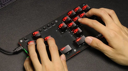Cosmox Mini Stickless Arcade Controller Fightstick Hitbox For PC