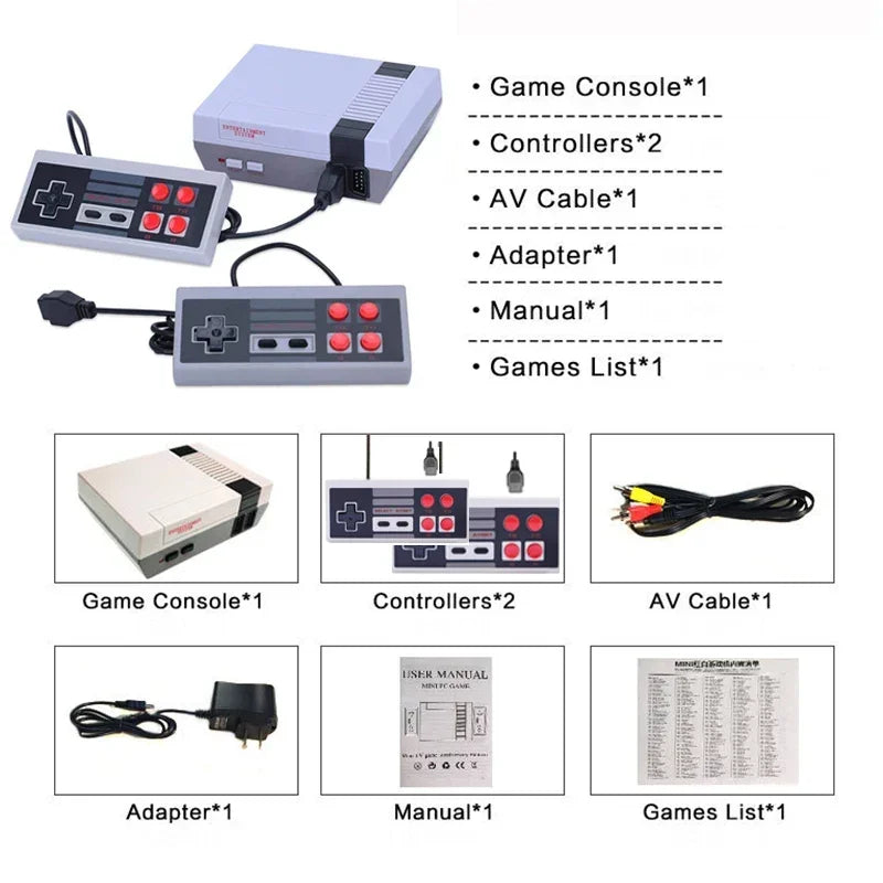 Handheld Family Recreation Video Console AV Output Retro Built-in 620