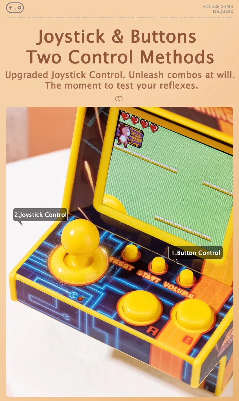 Retro Mini 8-bit Arcade Handheld Game Console With Joystick 1.8 Inch
