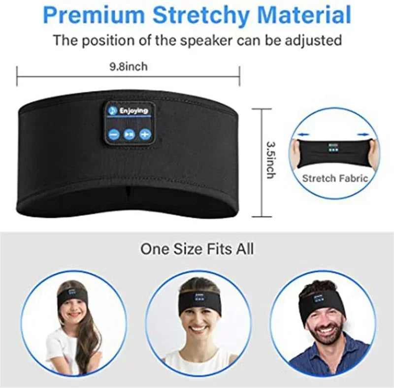 Wireless Bluetooth Headband Earphones Sports Headphones Elastic