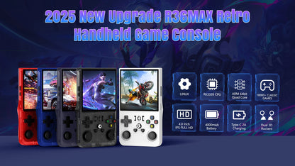 R36max Retro Handheld Game Console Chip 22000+games Open Source Linux
