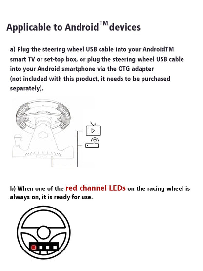 Racing Steering Wheel With Vibration And Pedals For Console P