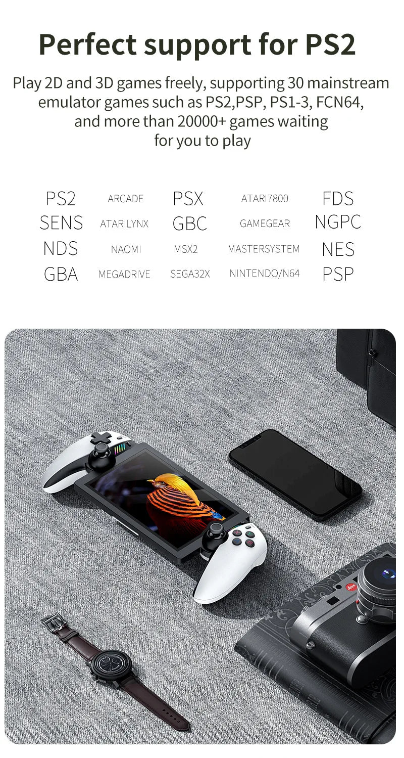 Retro Handheld Game Portable Console 7.1 Inch LCD HD Screen 30+