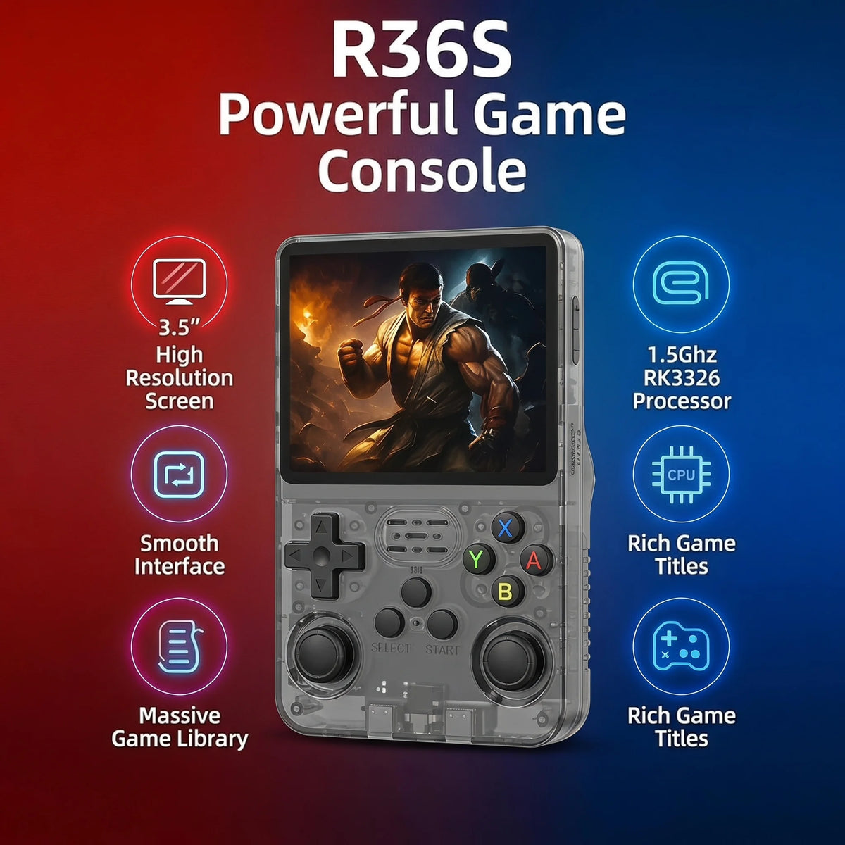Retro Handheld Video Game Console ARKOS System 3.5 Inch IPS Screen