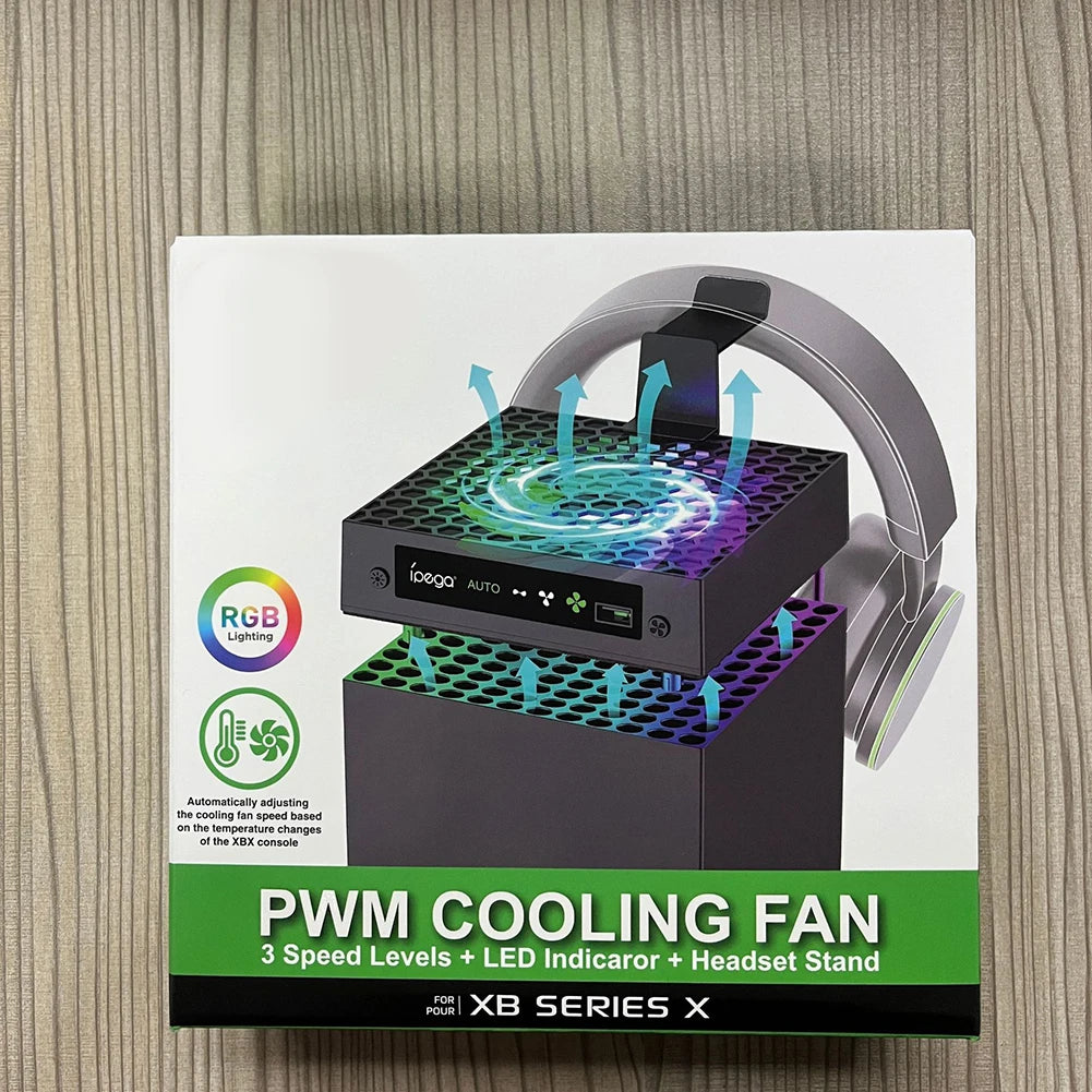 RGB Fan Cooling System 3 Levels Adjustable Speed Heat Dissipation Fan