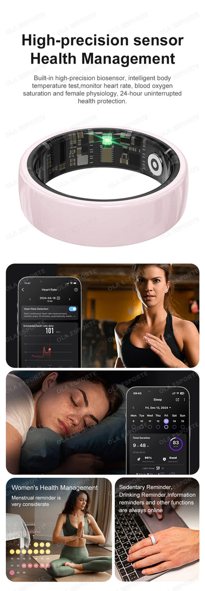 Smart Couple Ring Bluetooth Connection Multiple Sports Modes
