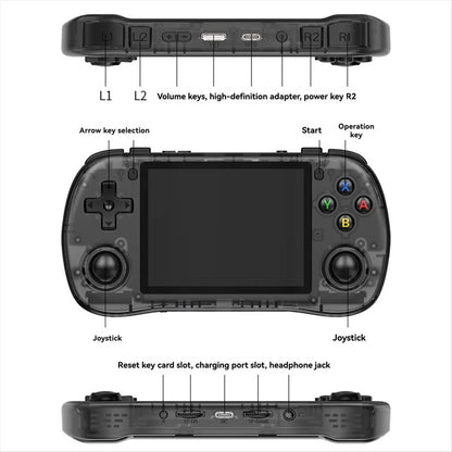 Retro Video Handheld Game Console 3.5-inch Dual Hall Effect Joystick
