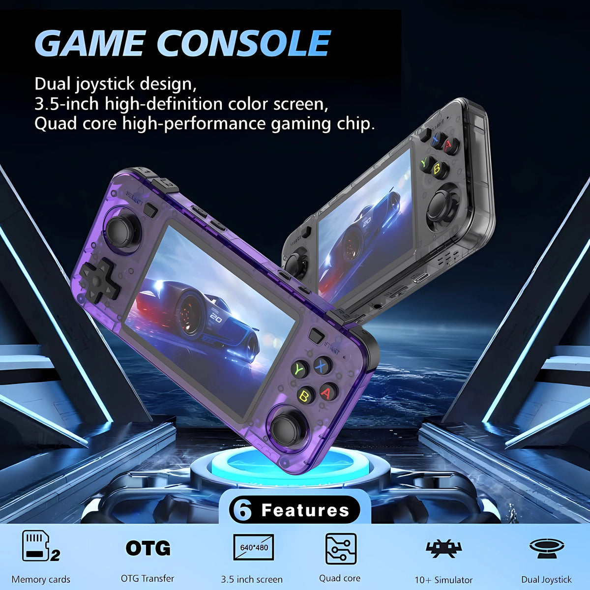 Retro Handheld Video Game Console Linux System 3.5-inch IPS Screen