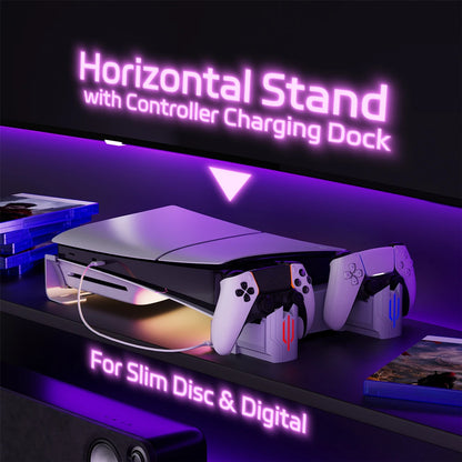 Horizontal Cooling Stand With Controller Charger RGB Light Adjustable